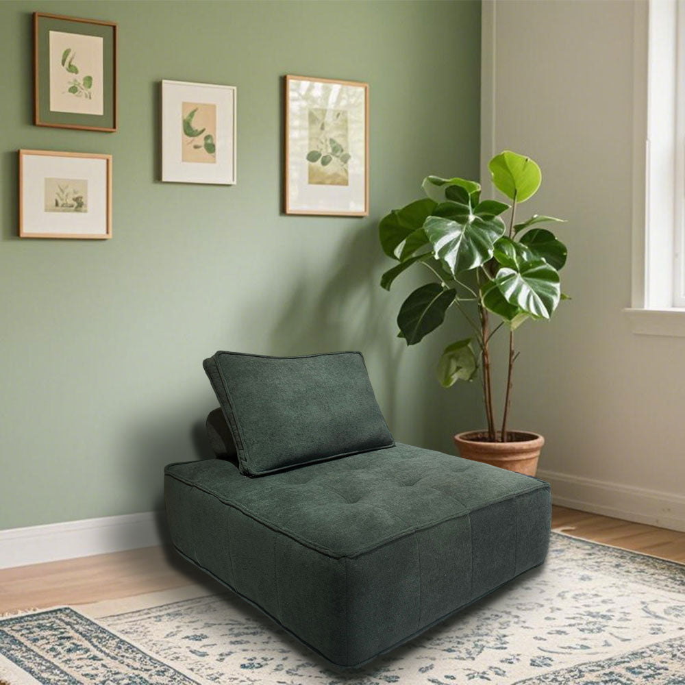 LIVARA B008 White&Pinke&Green&Blue Length High-Resilience Minimalist 85/100CM Style Compressed Dual-Layer Foam Sofa