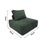 LIVARA B008 White&Pinke&Green&Blue Length High-Resilience Minimalist 85/100CM Style Compressed Dual-Layer Foam Sofa