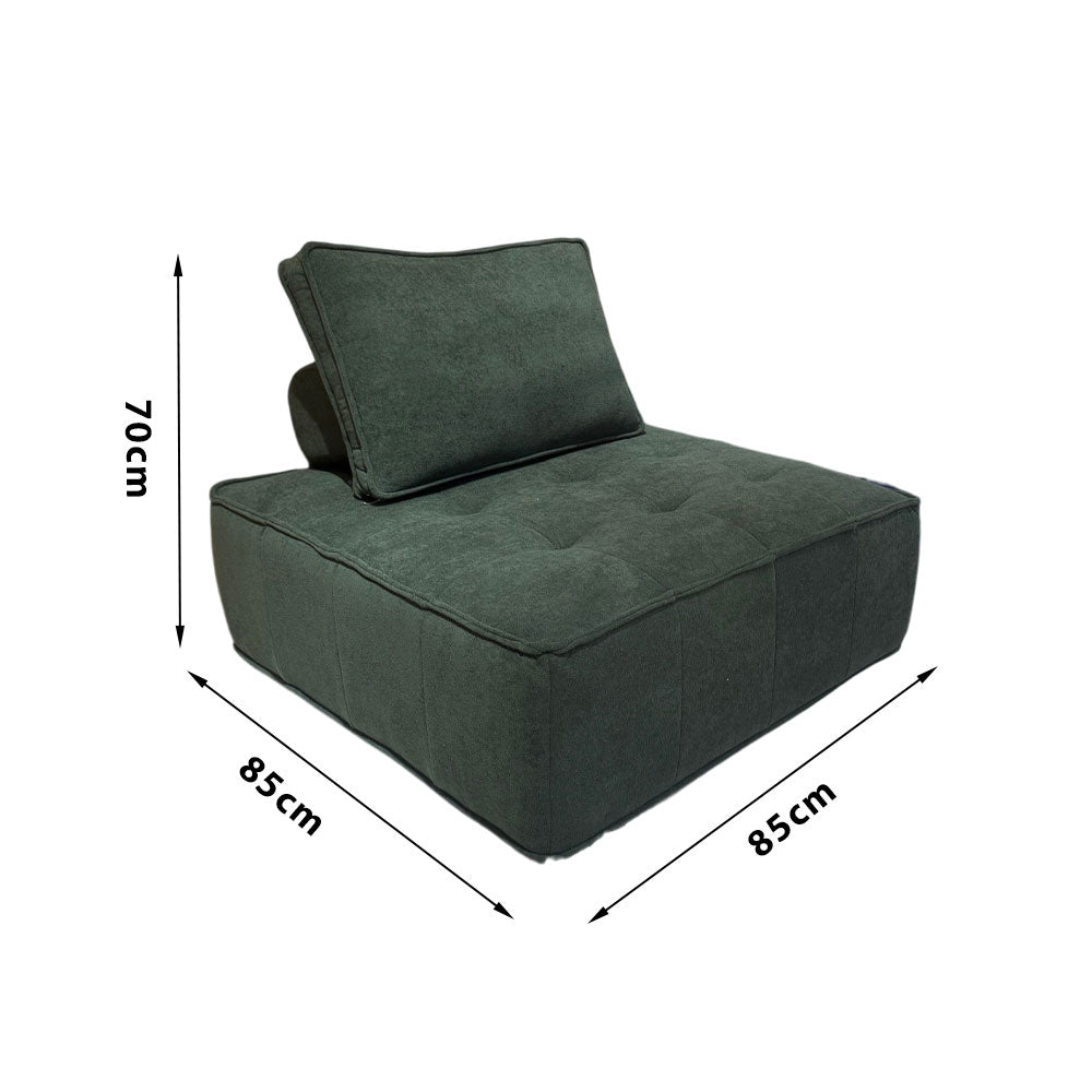 LIVARA B008 White&Pinke&Green&Blue Length High-Resilience Minimalist 85/100CM Style Compressed Dual-Layer Foam Sofa