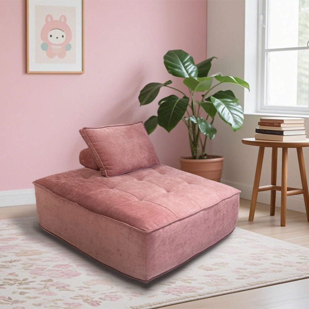 LIVARA B008 White&Pinke&Green&Blue Length High-Resilience Minimalist 85/100CM Style Compressed Dual-Layer Foam Sofa
