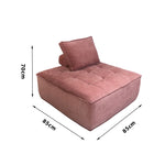LIVARA B008 White&Pinke&Green&Blue Length High-Resilience Minimalist 85/100CM Style Compressed Dual-Layer Foam Sofa