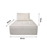 LIVARA B008 White&Pinke&Green&Blue Length High-Resilience Minimalist 85/100CM Style Compressed Dual-Layer Foam Sofa