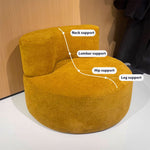 LIVARA B009 Yellow Foam Length Compressed High-Resilience Dual-Layer Style Minimalist 80/100CM Sofa