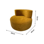 LIVARA B009 Yellow Foam Length Compressed High-Resilience Dual-Layer Style Minimalist 80/100CM Sofa