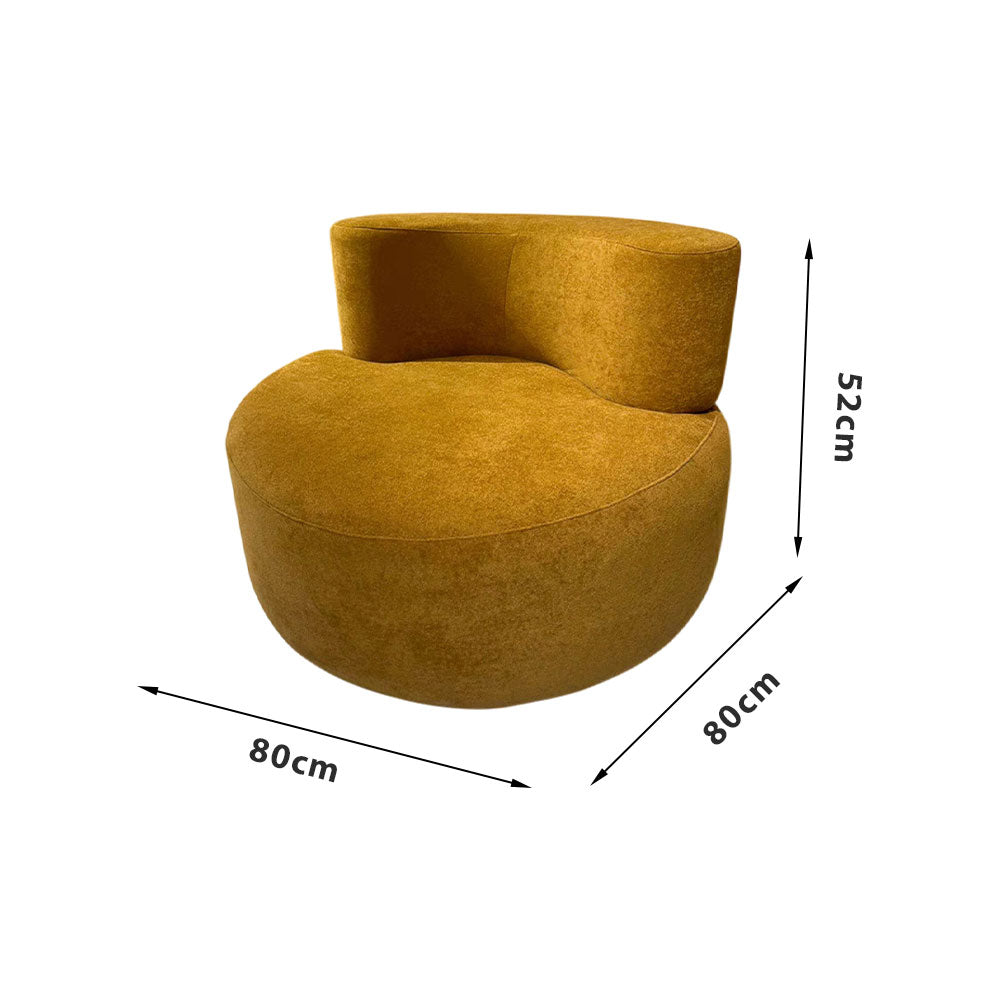 LIVARA B009 Yellow Foam Length Compressed High-Resilience Dual-Layer Style Minimalist 80/100CM Sofa