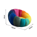 LIVARA B010 Style Foam Length High-Resilience Pink&Colorful Minimalist Compressed 102CM Dual-Layer Sofa