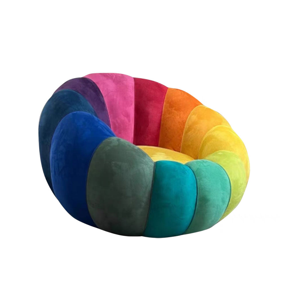LIVARA B010 Style Foam Length High-Resilience Pink&Colorful Minimalist Compressed 102CM Dual-Layer Sofa