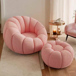 LIVARA B010 Pink&Blue Minimalist Sofa 64CM Style Length Compressed Footrest