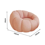 LIVARA B010 Style Foam Length High-Resilience Pink&Colorful Minimalist Compressed 102CM Dual-Layer Sofa