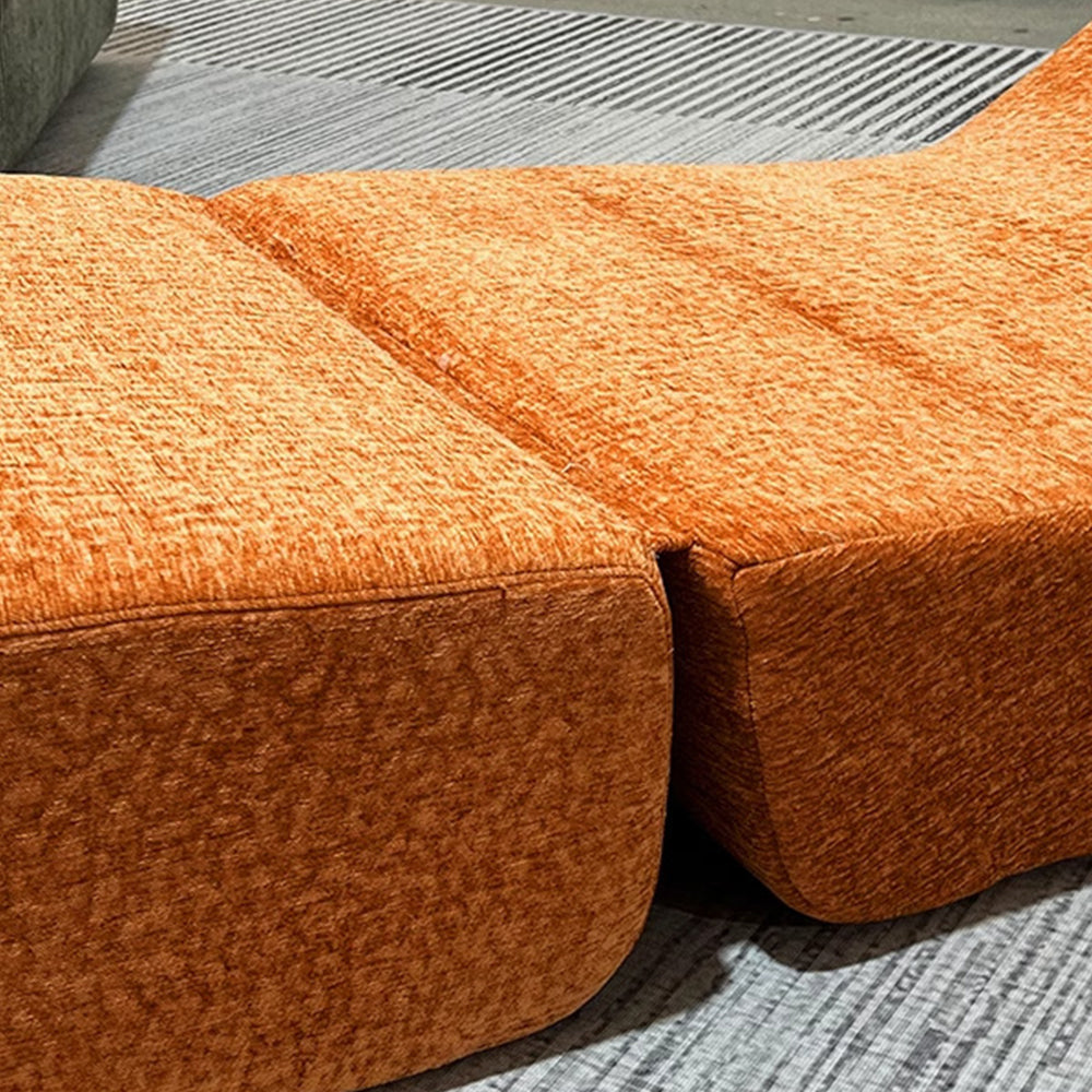 LIVARA B014 Length Sofa/Chaise Velvet 81cm Compressed Lounge Fabric