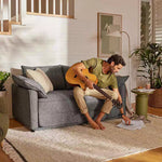 LIVARA B103 High-Resilience Dual-Layer Compressed Length Grey&Coffee Foam 200CM Sofa
