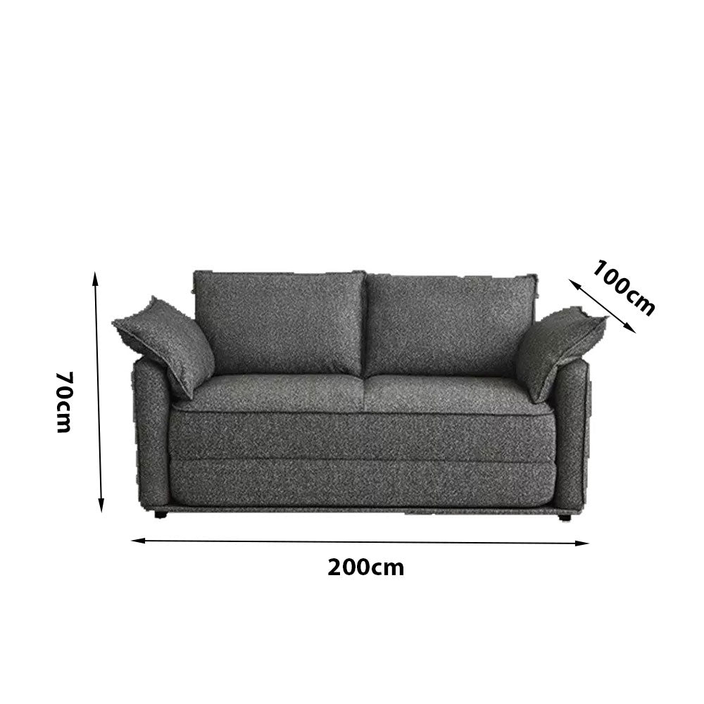 LIVARA B103 High-Resilience Dual-Layer Compressed Length Grey&Coffee Foam 200CM Sofa