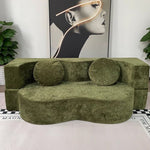LIVARA B104 Length Construction Frameless Comfort 200cm Plush Compressed Sofa Design
