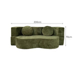 LIVARA B104 Length Construction Frameless Comfort 200cm Plush Compressed Sofa Design