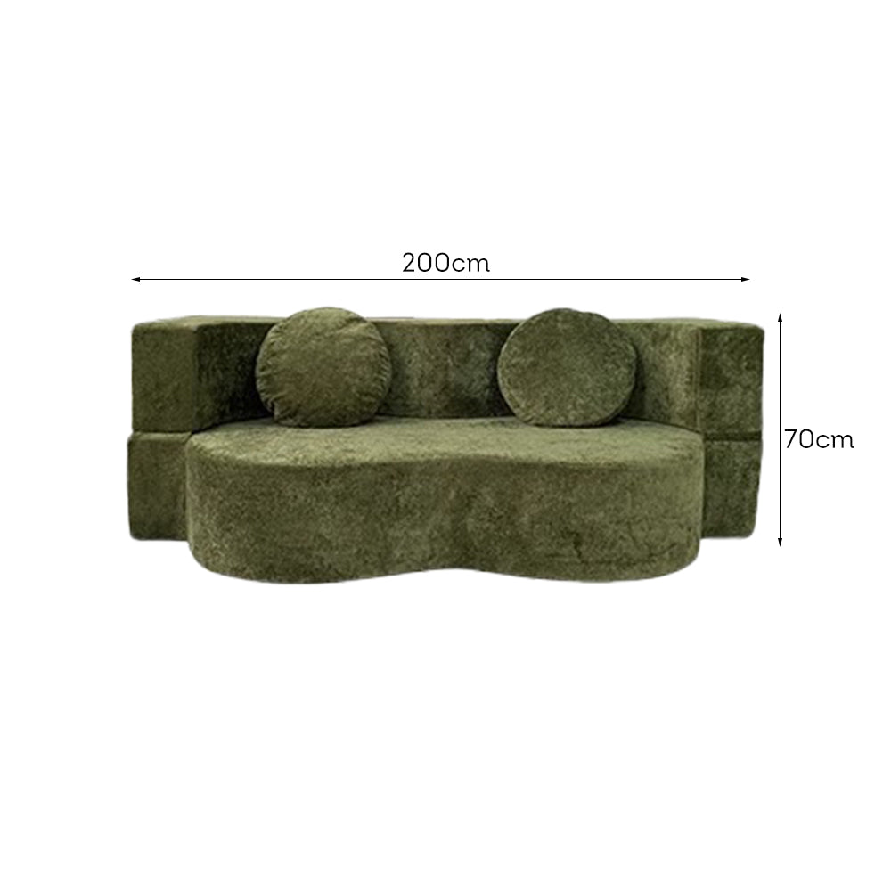 LIVARA B104 Length Construction Frameless Comfort 200cm Plush Compressed Sofa Design