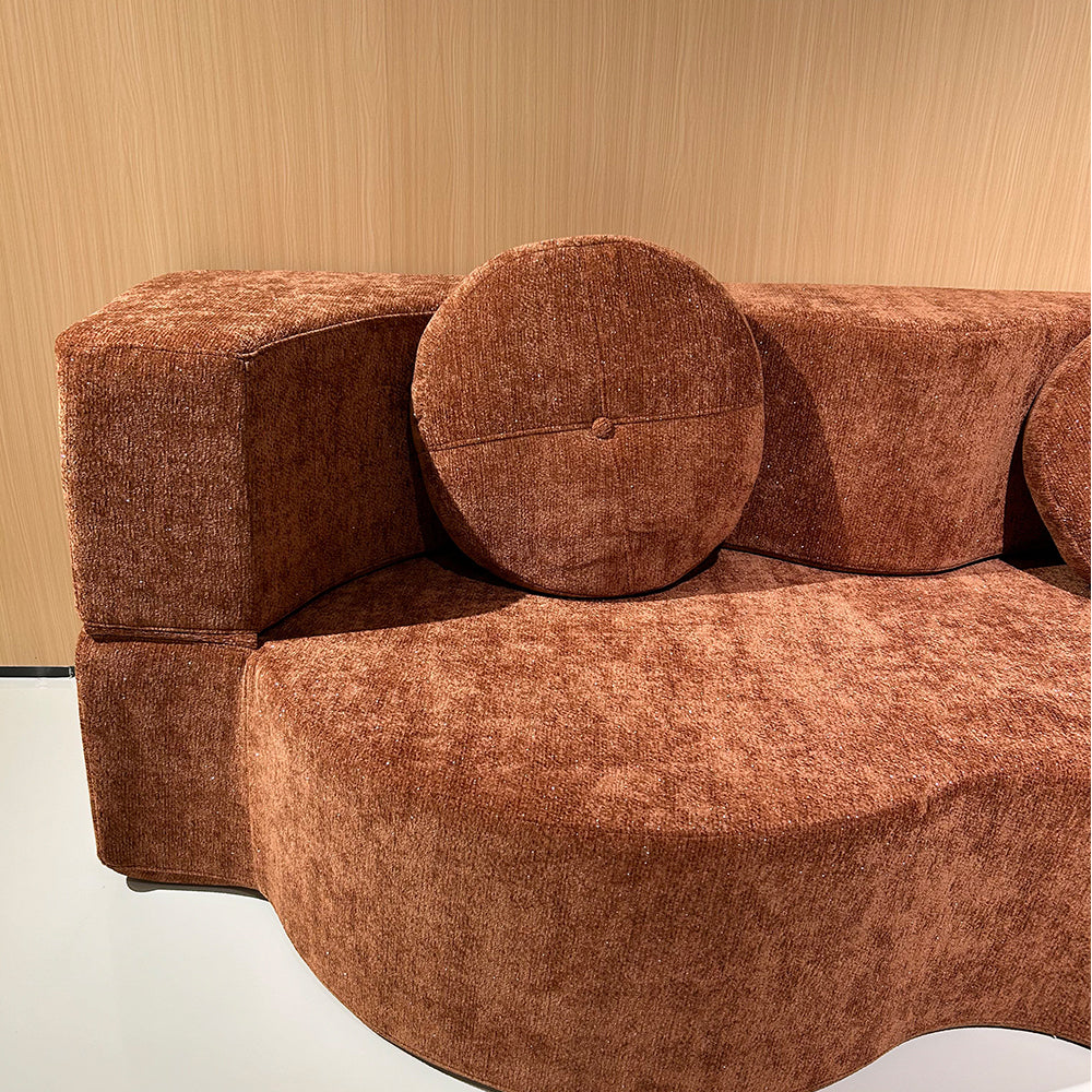 LIVARA B104 Length Construction Frameless Comfort 200cm Plush Compressed Sofa Design
