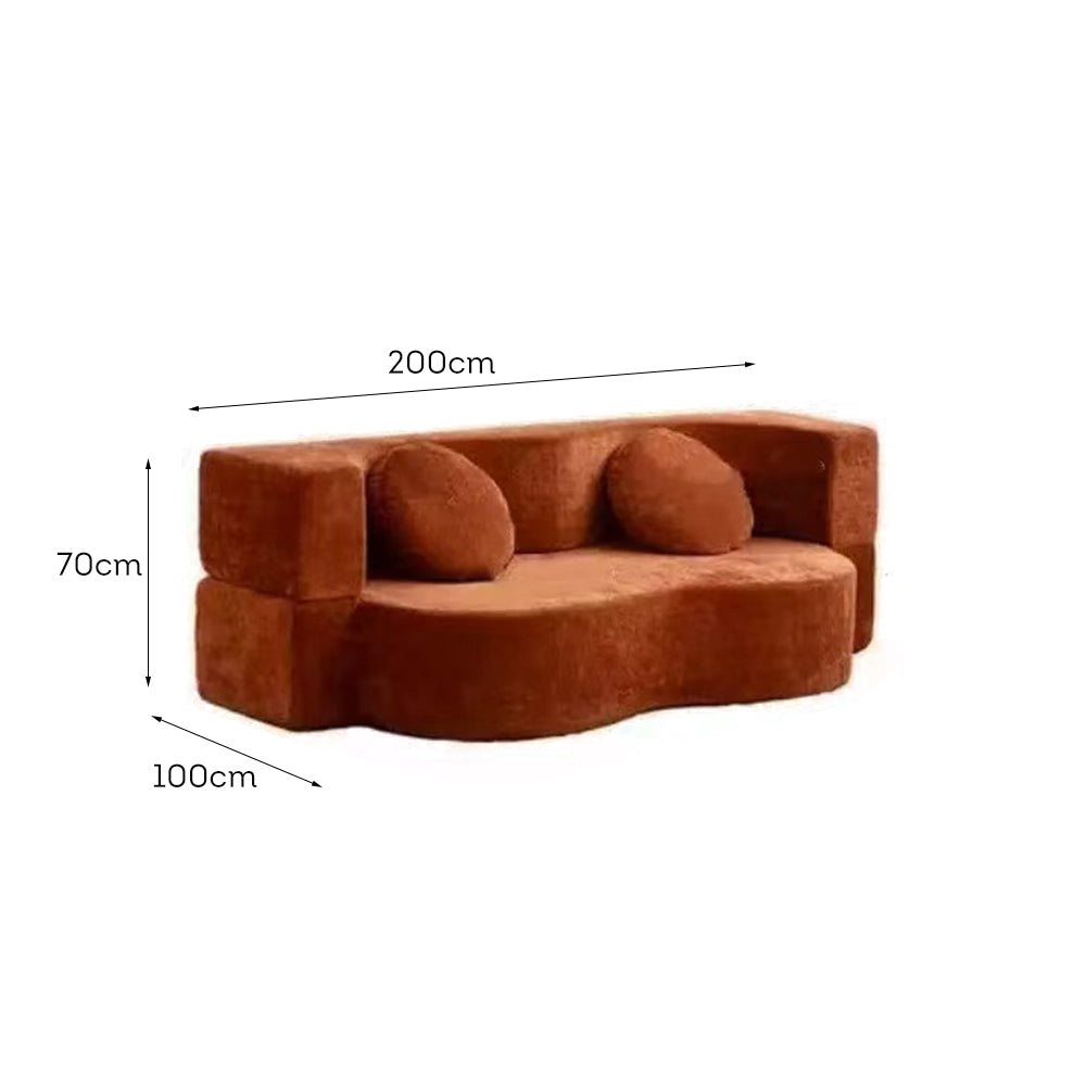 LIVARA B104 Length Construction Frameless Comfort 200cm Plush Compressed Sofa Design