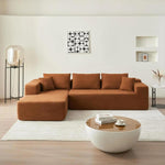 LIVARA B202 Foam High-Resilience Dual-Layer White&Caramel 200CM Length Compressed Sofa