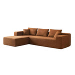 LIVARA B202 Foam High-Resilience Dual-Layer White&Caramel 200CM Length Compressed Sofa