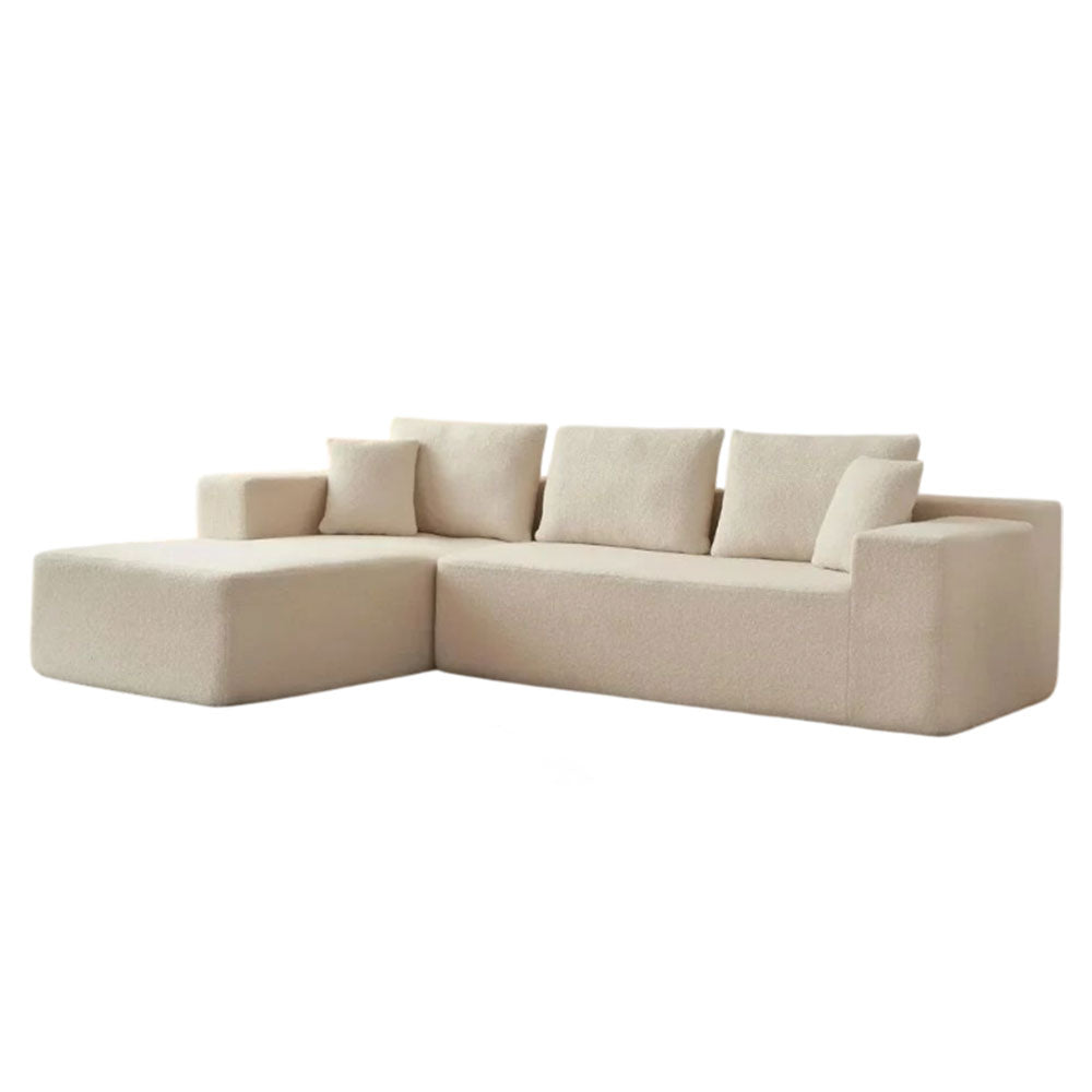 LIVARA B202 Foam High-Resilience Dual-Layer White&Caramel 200CM Length Compressed Sofa