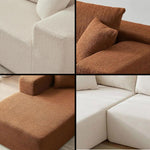 LIVARA B202 Foam High-Resilience Dual-Layer White&Caramel 200CM Length Compressed Sofa