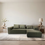 LIVARA B203 Length Foam Style High-Resilience 275/300CM Dual-Layer Green Minimalist Compressed Sofa