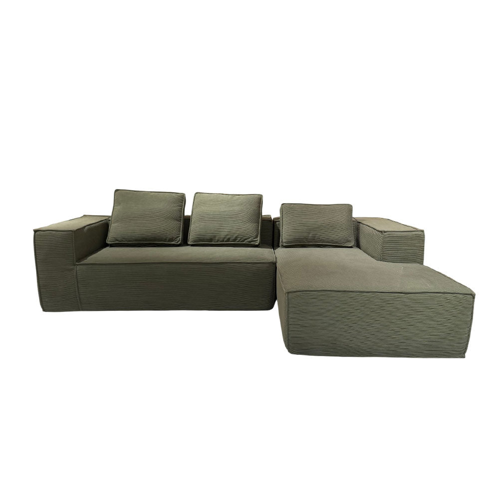LIVARA B203 Length Foam Style High-Resilience 275/300CM Dual-Layer Green Minimalist Compressed Sofa