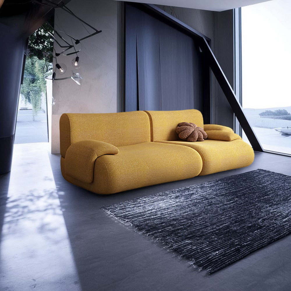 LIVARA B302 Seamless 220cm Construction Length Frameless - Compressed Sofa Yellow