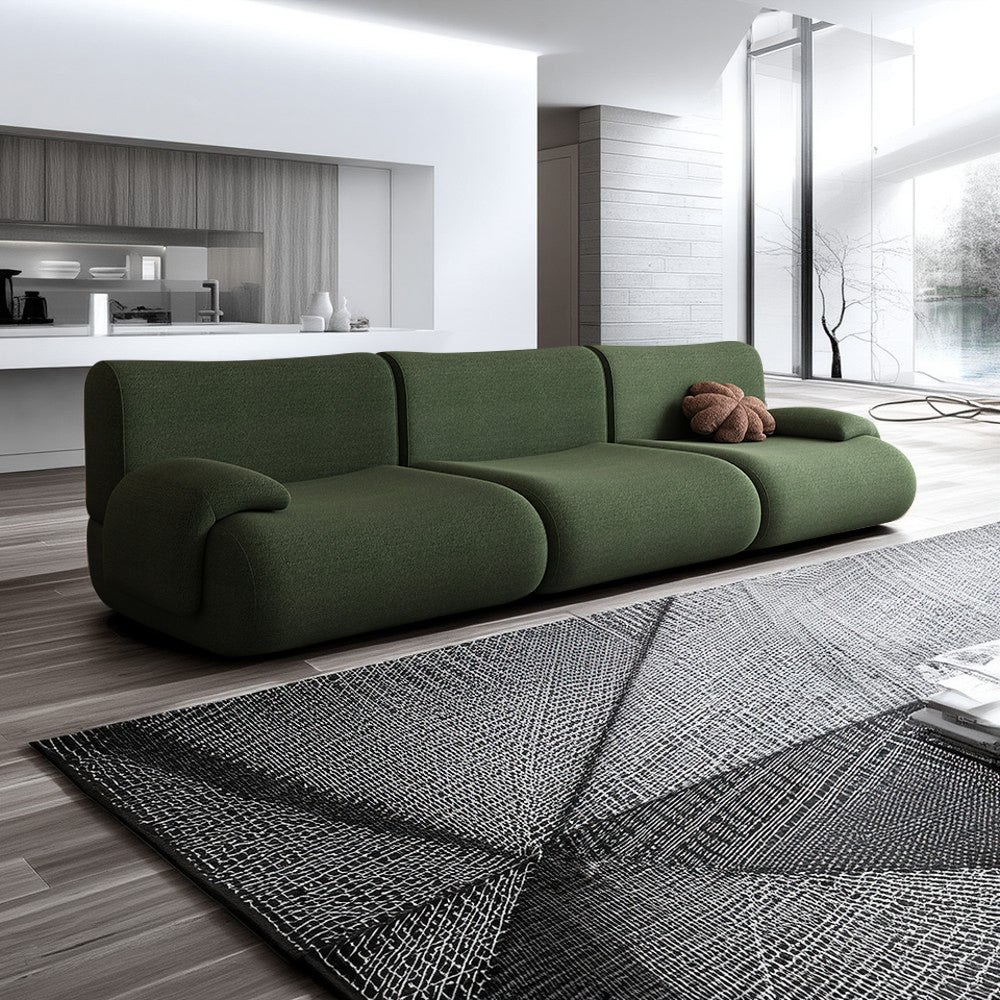 LIVARA B302 Frameless Seamless Sofa - Construction Compressed 292cm Length Yellow