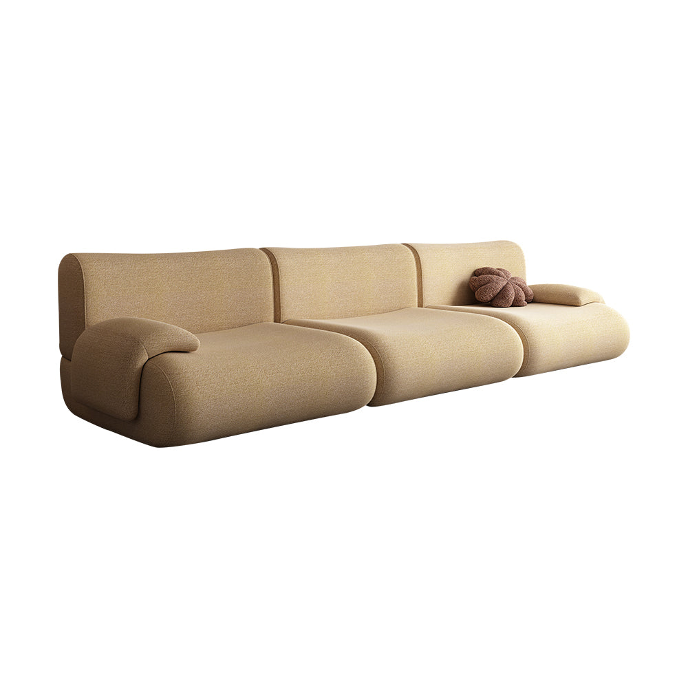 LIVARA B302 Frameless Seamless Sofa - Construction Compressed 292cm Length Yellow