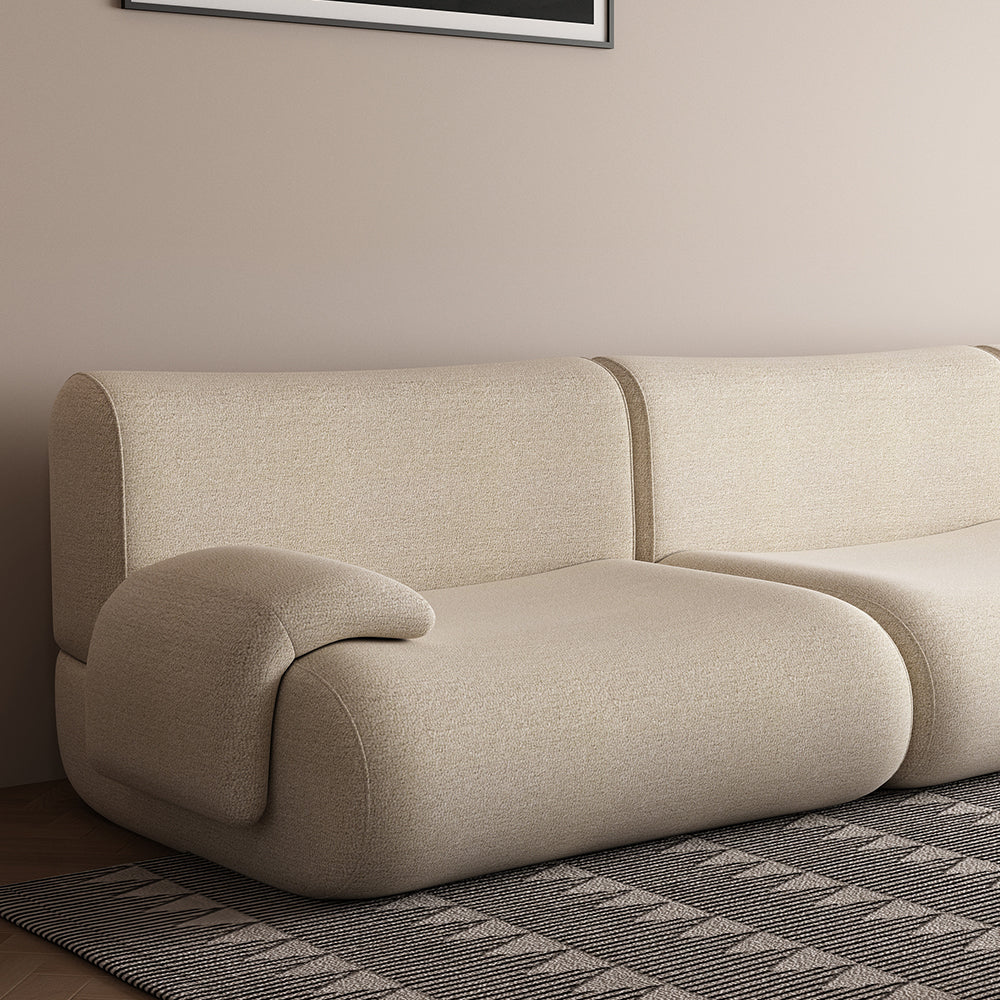 LIVARA B302 Frameless Seamless Sofa - Construction Compressed 292cm Length Yellow
