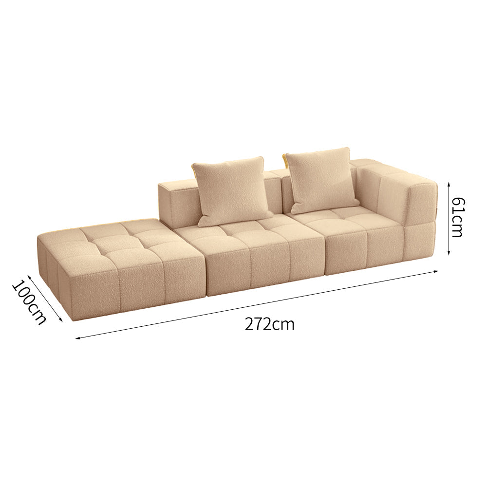 LIVARA B305 Sofa with Footrest Length Construction Frameless Compressed 272cm 3-seater Design