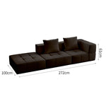 LIVARA B305 Sofa with Footrest Length Construction Frameless Compressed 272cm 3-seater Design