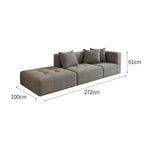 LIVARA B305 Sofa with Footrest Length Construction Frameless Compressed 272cm 3-seater Design