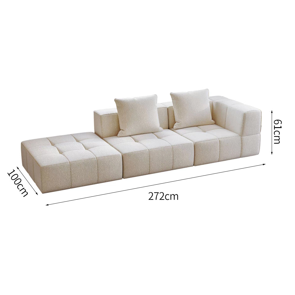 LIVARA B305 Sofa with Footrest Length Construction Frameless Compressed 272cm 3-seater Design