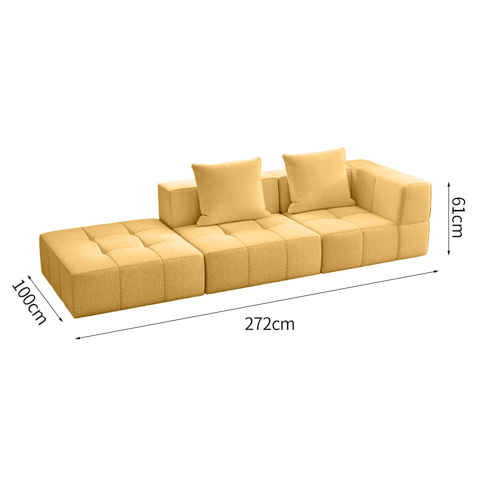 LIVARA B305 Sofa with Footrest Length Construction Frameless Compressed 272cm 3-seater Design