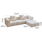 LIVARA B305 Construction 2-seater/3-seater Sofa/Footrest Frameless Compressed Design