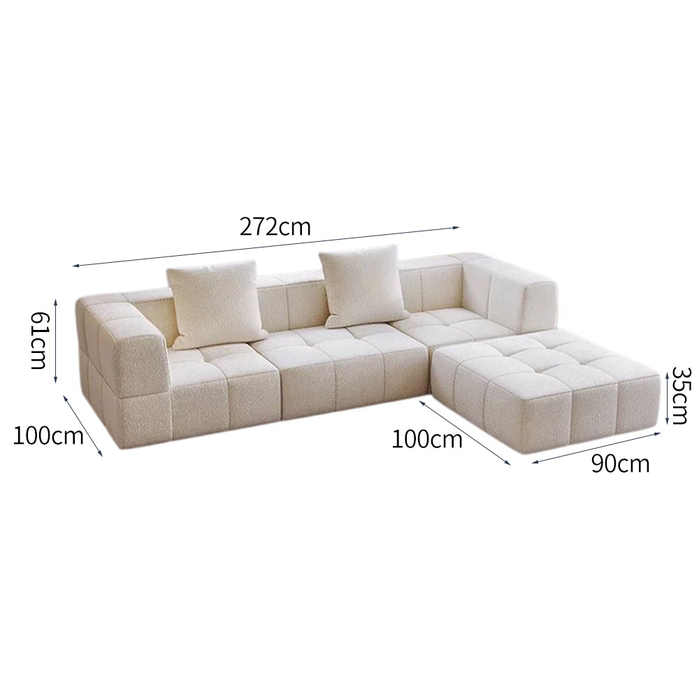 LIVARA B305 Construction 2-seater/3-seater Sofa/Footrest Frameless Compressed Design