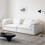LIVARA B306 Design Frameless 200/280cm Compressed Construction - Length Sofa White