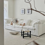 LIVARA B306 Design Frameless 200/280cm Compressed Construction - Length Sofa White