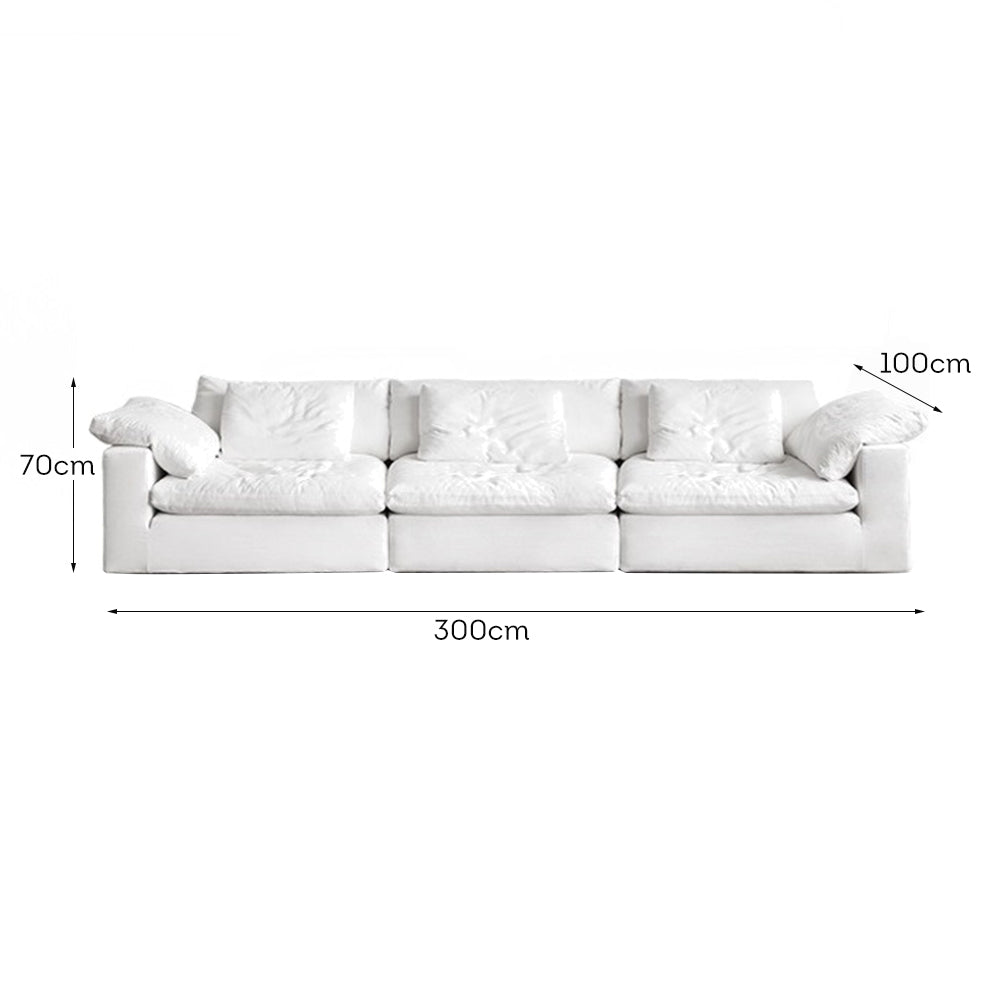 LIVARA B306 Design Frameless 200/280cm Compressed Construction - Length Sofa White