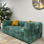 LIVARA B307 Sofa - Plush 200cm Comfort Frameless Length Compressed Design Construction Green