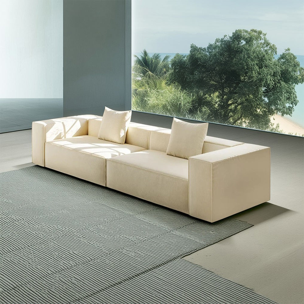LIVARA B308 Design 200/300cm Length Frameless - Compressed Sofa Construction White