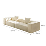 LIVARA B308 Design 200/300cm Length Frameless - Compressed Sofa Construction White