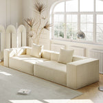 LIVARA B308 Design 200/300cm Length Frameless - Compressed Sofa Construction White