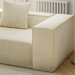 LIVARA B308 Design 200/300cm Length Frameless - Compressed Sofa Construction White