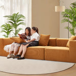 LIVARA B309 Length Construction Frameless 300cm - Sofa Comfort Compressed Design Plush Caramel