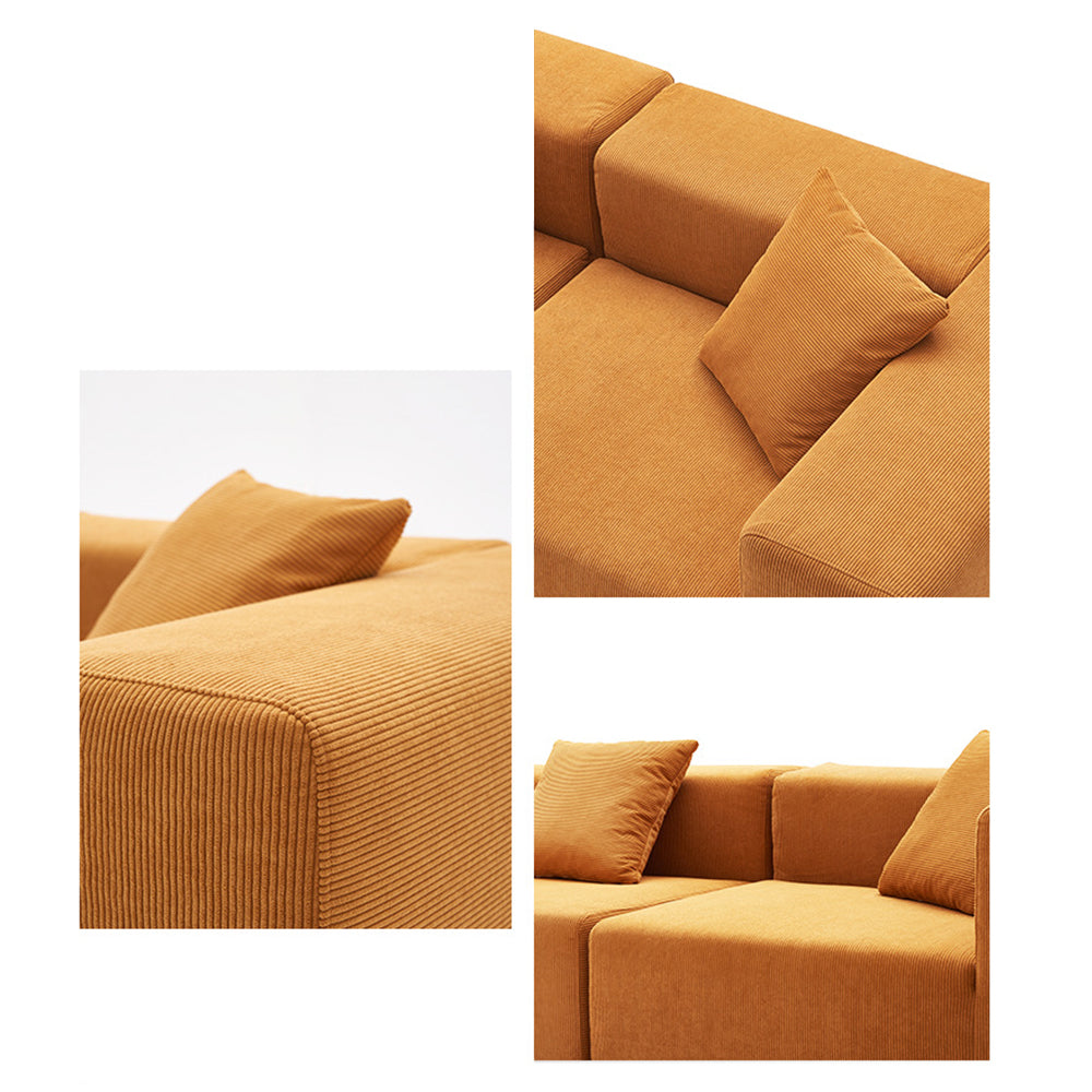 LIVARA B309 Length Construction Frameless 300cm - Sofa Comfort Compressed Design Plush Caramel