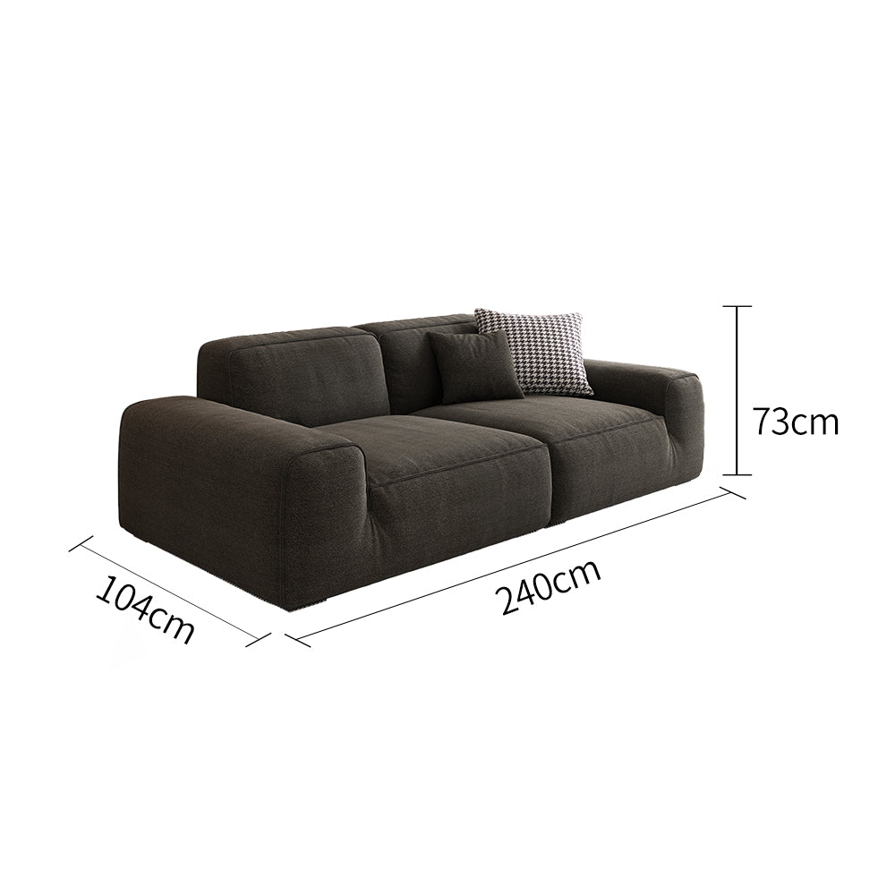 LIVARA B311 Seamless 240/260/280cm - Compressed Sofa Construction Length Frameless Black