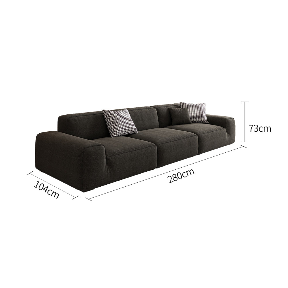 LIVARA B311 Seamless 240/260/280cm - Compressed Sofa Construction Length Frameless Black